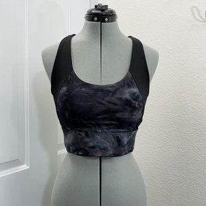 Athletic Collection by 26 International Black Marble Sports Bra